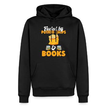 Kartoffelchips Geschenk - Männer Premium Bio Hoodie - Schwarz - Vorne - Nico (187cm)