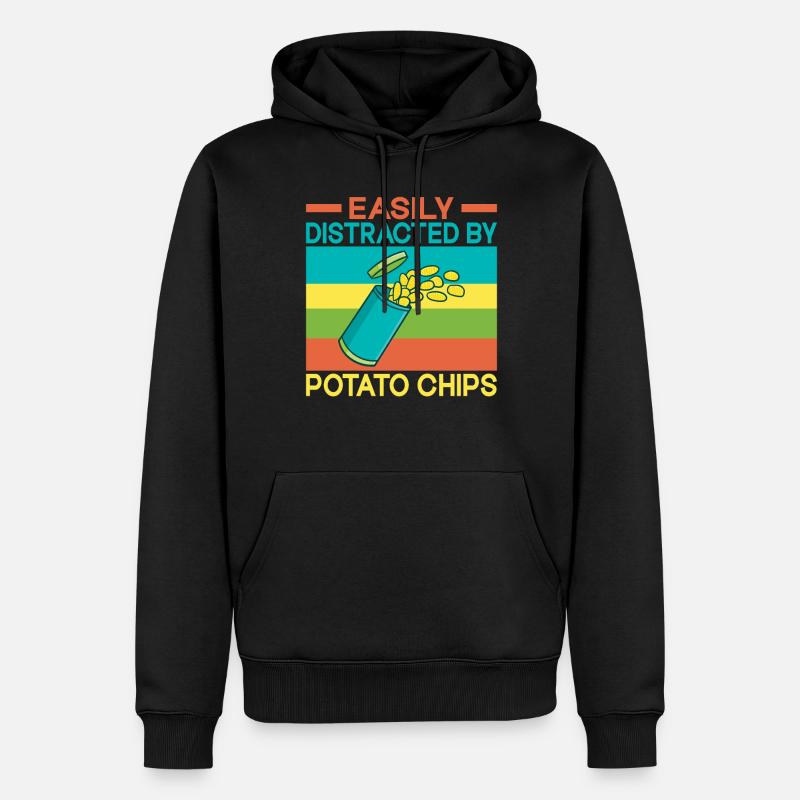 Kartoffelchips Geschenk - Männer Premium Bio Hoodie - Schwarz