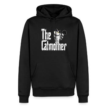 Chat Maman La Catmère Chat Folle Chat Mère Kitty Maman - Sweat à capuche Premium bio Homme - noir - Devant - Nico (187cm)