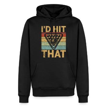 Billard Lustiger Spruch & Herren Snooker Design - Männer Premium Bio Hoodie - Schwarz - Vorne - Nico (187cm)