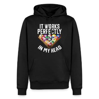 Billard Lustiger Spruch & Herren Snooker Design - Männer Premium Bio Hoodie - Schwarz - Vorne - Nico (187cm)
