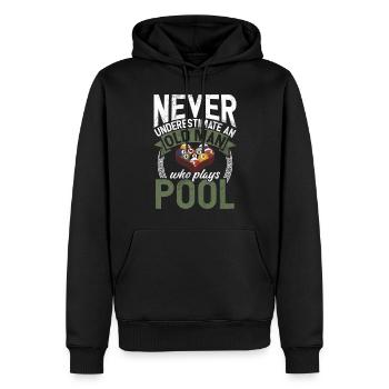 Billard Lustiger Spruch & Herren Snooker Design - Männer Premium Bio Hoodie - Schwarz - Vorne - Nico (187cm)