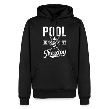 Billard Lustiger Spruch & Herren Snooker Design - Männer Premium Bio Hoodie - Schwarz - Vorne - Nico (187cm)