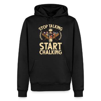 Billard Lustiger Spruch & Herren Snooker Design - Männer Premium Bio Hoodie - Schwarz - Vorne - Nico (187cm)