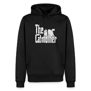 Chat Maman La Catmère Chat Folle Chat Mère Kitty Maman - Sweat à capuche Premium bio Homme - noir - Devant - Nico (187cm)