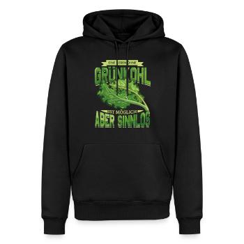 Grünkohl Norddeutschland Kohl Kohlfahrt Norden - Männer Premium Bio Hoodie - Schwarz - Vorne - Nico (187cm)