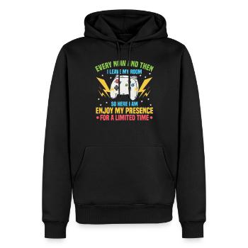 Gaming Design for Gamer - Männer Premium Bio Hoodie - Schwarz - Vorne - Nico (187cm)