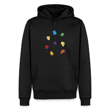 Wandklettern Boulderender Kletterfelswand - Männer Premium Bio Hoodie - Schwarz - Vorne - Nico (187cm)