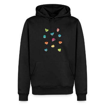 Wandklettern Boulderender Kletterfelswand - Männer Premium Bio Hoodie - Schwarz - Vorne - Nico (187cm)