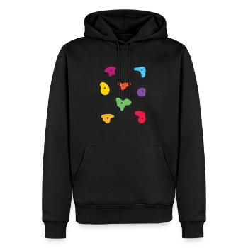 Wandklettern Boulderender Kletterfelswand - Männer Premium Bio Hoodie - Schwarz - Vorne - Nico (187cm)