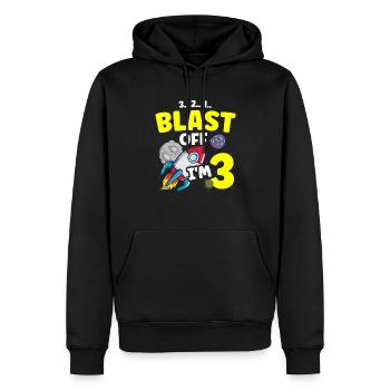 Ich Bin 3 Science Future Scientist Happy Birthday - Männer Premium Bio Hoodie - Schwarz - Vorne - Nico (187cm)