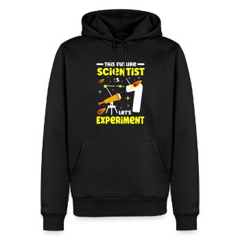 This future scientist is 7 Let's - Men’s Premium Organic Hoodie - black - Front - Nico (187cm)