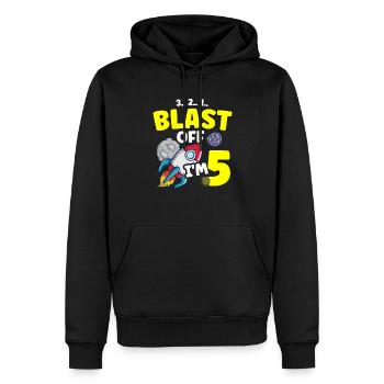 Ich Bin 5 Science Future Scientist Happy Birthday - Männer Premium Bio Hoodie - Schwarz - Vorne - Nico (187cm)