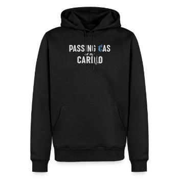 Technicien en anesthésie - Anesthésie amusante - Sweat à capuche Premium bio Homme - noir - Devant - Nico (187cm)