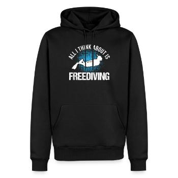 Freediver All I Think About Is Freediving Diving - Männer Premium Bio Hoodie - Schwarz - Vorne - Nico (187cm)