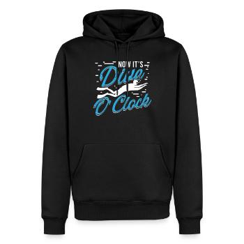 Freediving Dive Oclock Freediver Apnée Plongée Dive - Sweat à capuche Premium bio Homme - noir - Devant - Nico (187cm)
