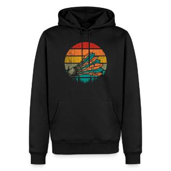 Badminton Lustiger Spruch Herren Badminton Design - Männer Premium Bio Hoodie - Schwarz - Vorne - Nico (187cm)