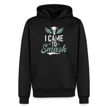 Badminton Lustiger Spruch Herren Badminton Design - Männer Premium Bio Hoodie - Schwarz - Vorne - Nico (187cm)