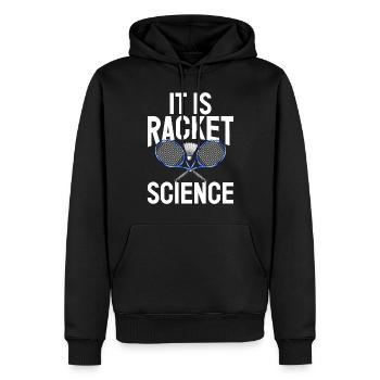 Badminton Lustiger Spruch Herren Badminton Design - Männer Premium Bio Hoodie - Schwarz - Vorne - Nico (187cm)