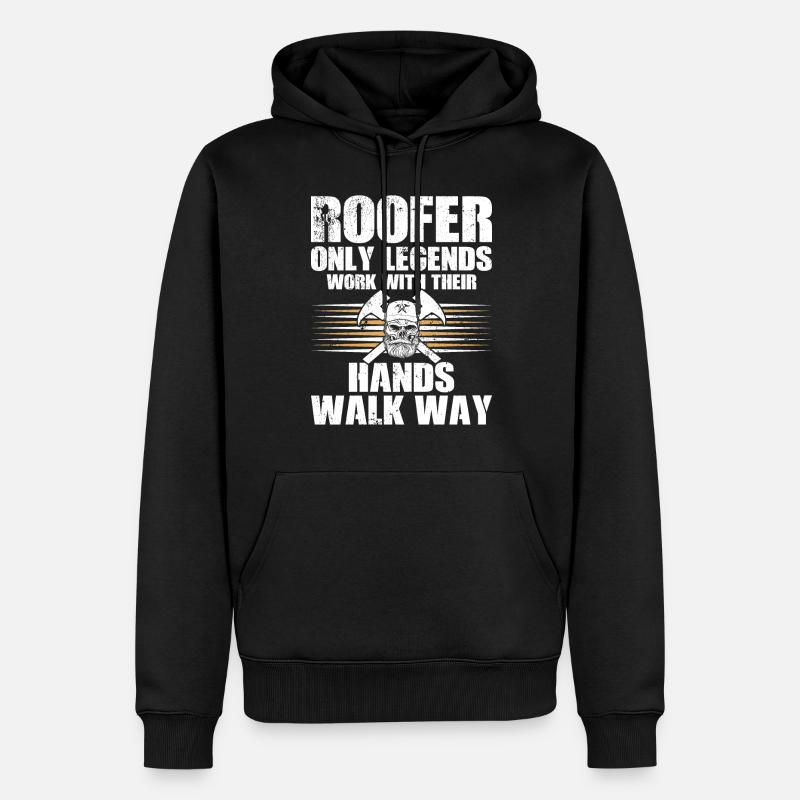 Dachdecker -Dachhäuser Reparaturen - Männer Premium Bio Hoodie - Schwarz