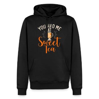 Sweet Tea Lover Gifts - Men’s Premium Organic Hoodie - black - Front - Nico (187cm)