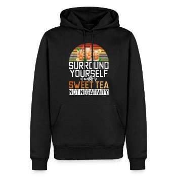 Sweet Tea Lover Gifts - Men’s Premium Organic Hoodie - black - Front - Nico (187cm)