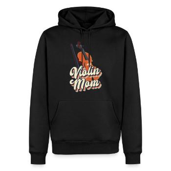 Violon Violoniste Maman Rétro Vintage - Sweat à capuche Premium bio Homme - noir - Devant - Nico (187cm)