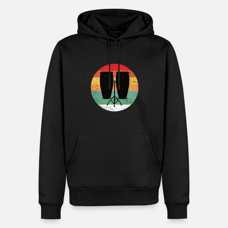 Conga Drum Musicien Drumline - Sweat à capuche Premium bio Homme - noir