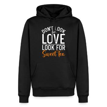 Sweet Tea Lover Gifts - Men’s Premium Organic Hoodie - black - Front - Nico (187cm)
