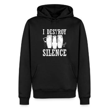 Conga Drum Musician Drumline - Men’s Premium Organic Hoodie - black - Front - Nico (187cm)