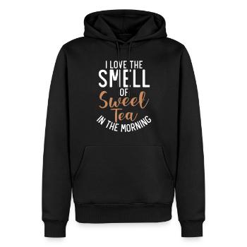 Cadeaux pour amateurs de thé sucré - Sweat à capuche Premium bio Homme - noir - Devant - Nico (187cm)