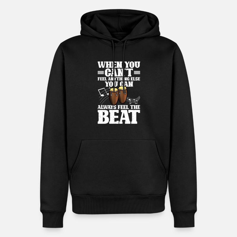 Conga Drum Musician Drumline - Männer Premium Bio Hoodie - Schwarz
