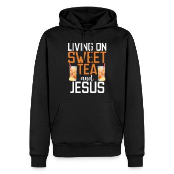 Sweet Tea Lover Gifts - Men’s Premium Organic Hoodie - black - Front - Nico (187cm)