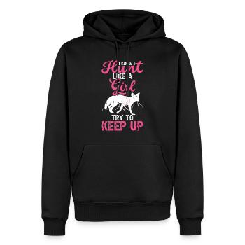Kojotenjagd - Männer Premium Bio Hoodie - Schwarz - Vorne - Nico (187cm)