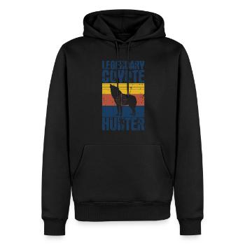 Kojotenjagd - Männer Premium Bio Hoodie - Schwarz - Vorne - Nico (187cm)