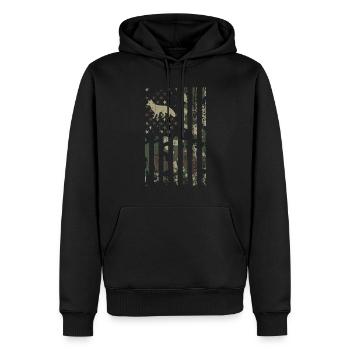 Kojotenjagd - Männer Premium Bio Hoodie - Schwarz - Vorne - Nico (187cm)