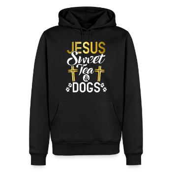 Sweet Tea Lover Gifts - Men’s Premium Organic Hoodie - black - Front - Nico (187cm)