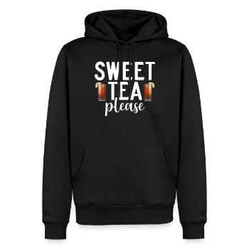 Cadeaux pour amateurs de thé sucré - Sweat à capuche Premium bio Homme - noir - Devant - Nico (187cm)