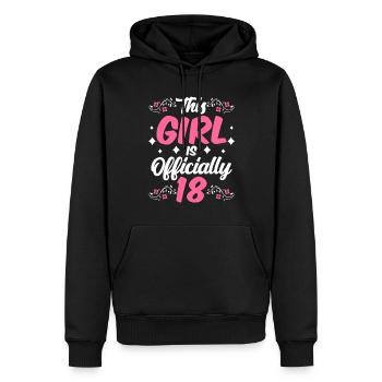 Dieses Mädchen Ist Offiziell 18 Feier Achtzehn - Männer Premium Bio Hoodie - Schwarz - Vorne - Nico (187cm)