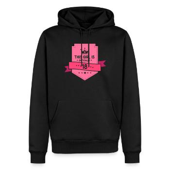 Dieses Mädchen Ist Offiziell 18 Achtzehn Feier - Männer Premium Bio Hoodie - Schwarz - Vorne - Nico (187cm)