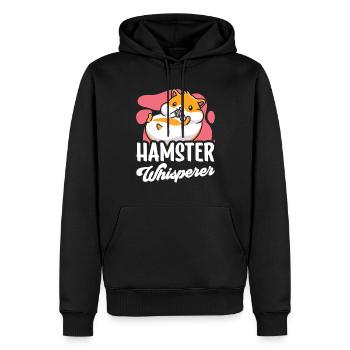 Hamster Flüsterer Süß Besitzer Haustier - Männer Premium Bio Hoodie - Schwarz - Vorne - Nico (187cm)