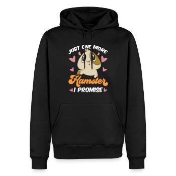Nur Noch Ein Hamster Versprochen Besitzer Haustier - Männer Premium Bio Hoodie - Schwarz - Vorne - Nico (187cm)