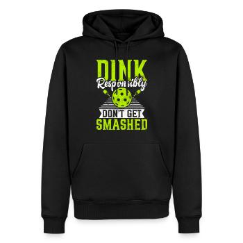 Pickleball masculin Sports Funny Pickleball Design - Sweat à capuche Premium bio Homme - noir - Devant - Nico (187cm)