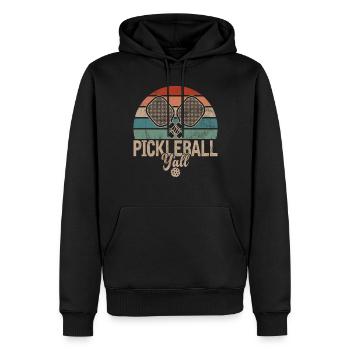 Pickleball masculin Sports Funny Pickleball Design - Sweat à capuche Premium bio Homme - noir - Devant - Nico (187cm)
