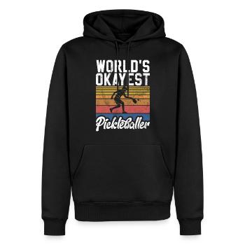 Pickleball masculin Sports Funny Pickleball Design - Sweat à capuche Premium bio Homme - noir - Devant - Nico (187cm)