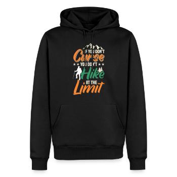 Si vous ne jurez pas, faites de la randonnée - Sweat à capuche Premium bio Homme - noir - Devant - Nico (187cm)