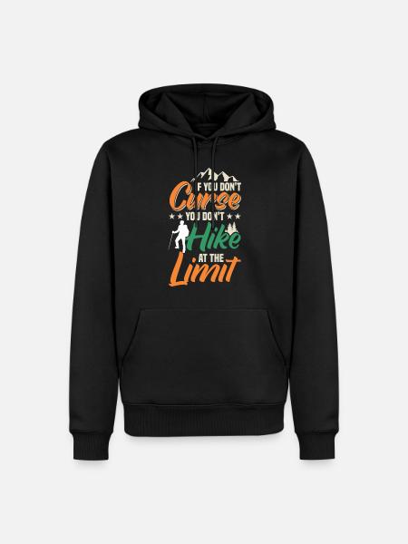 If you don't swear, hike - Men’s Premium Organic Hoodie - black