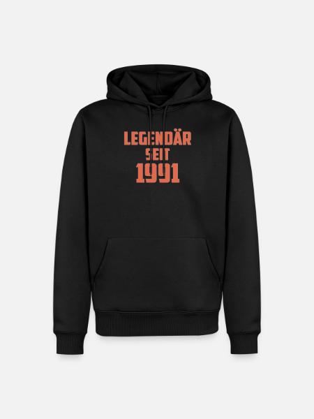 Legendär Seit 1991 - Männer Premium Bio Hoodie - Schwarz