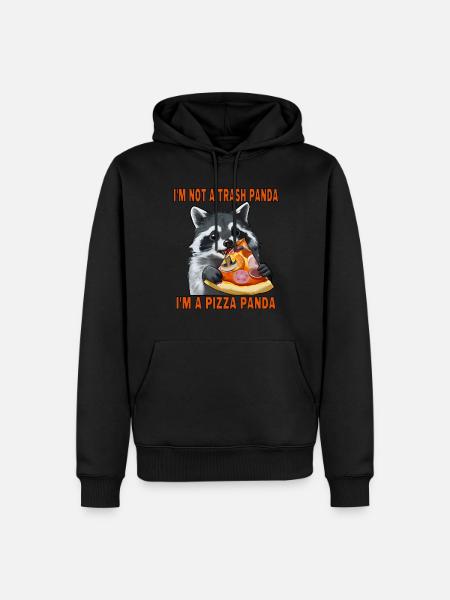 I'm not a trash panda, I'm a pizza panda - Men’s Premium Organic Hoodie - black