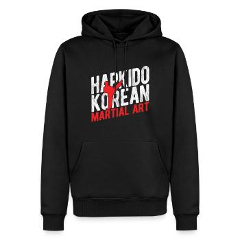 Koreanischer Kampfsport Hapkido - Männer Premium Bio Hoodie - Schwarz - Vorne - Nico (187cm)